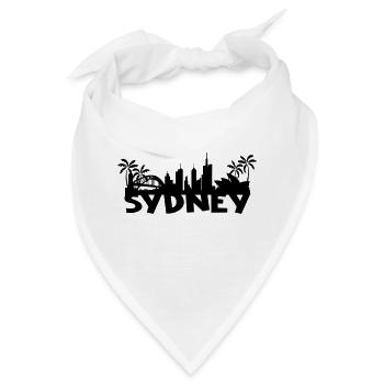 Sydney Skyline - Bandana - Weiß - Vorne