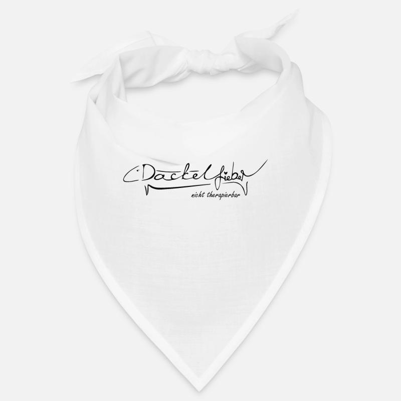 Dackelfieber Schriftzug schwarz Bandana