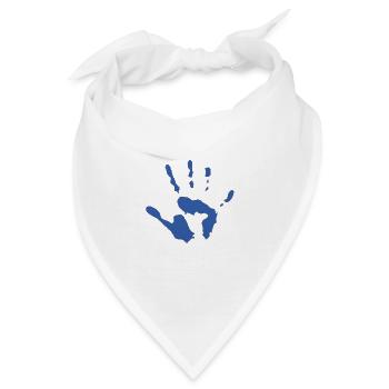 Hand Handabdruck - Bandana - Weiß - Vorne