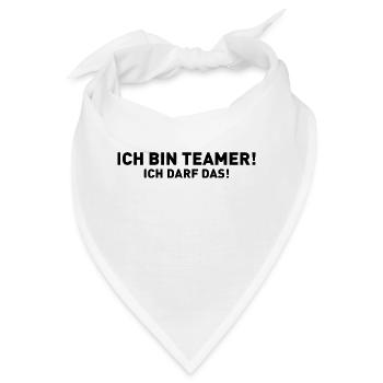 Ich bin Teamer! - Ich darf das! - Bandana - Weiß - Vorne