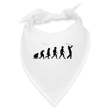 Evolution Golf Golfer Golfspieler Golfplatz - Bandana - Weiß - Vorne