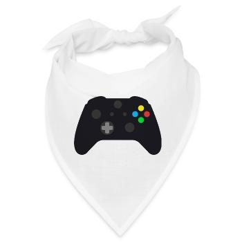 Dunkles Gamepad Neon-Knöpfe - Bandana - Weiß - Vorne