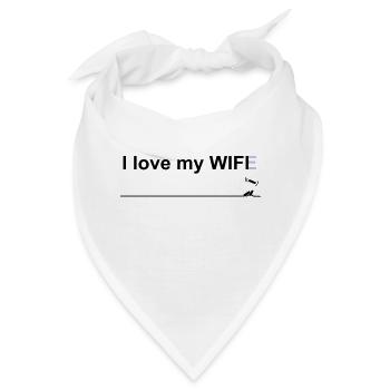 Ich liebe meine Frau wifi - Bandana - Weiß - Vorne