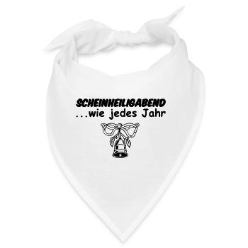 Weihnachten Heiligabend Christmas lustig Geschenk - Bandana - Weiß - Vorne