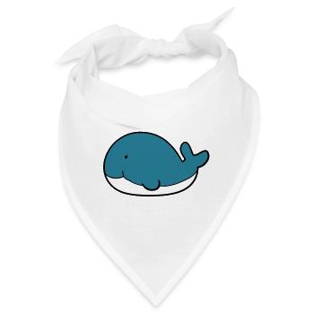 Kleiner Wal - Bandana - Weiß - Vorne