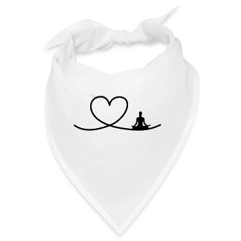 I love Yoga - Bandana - Weiß - Vorne