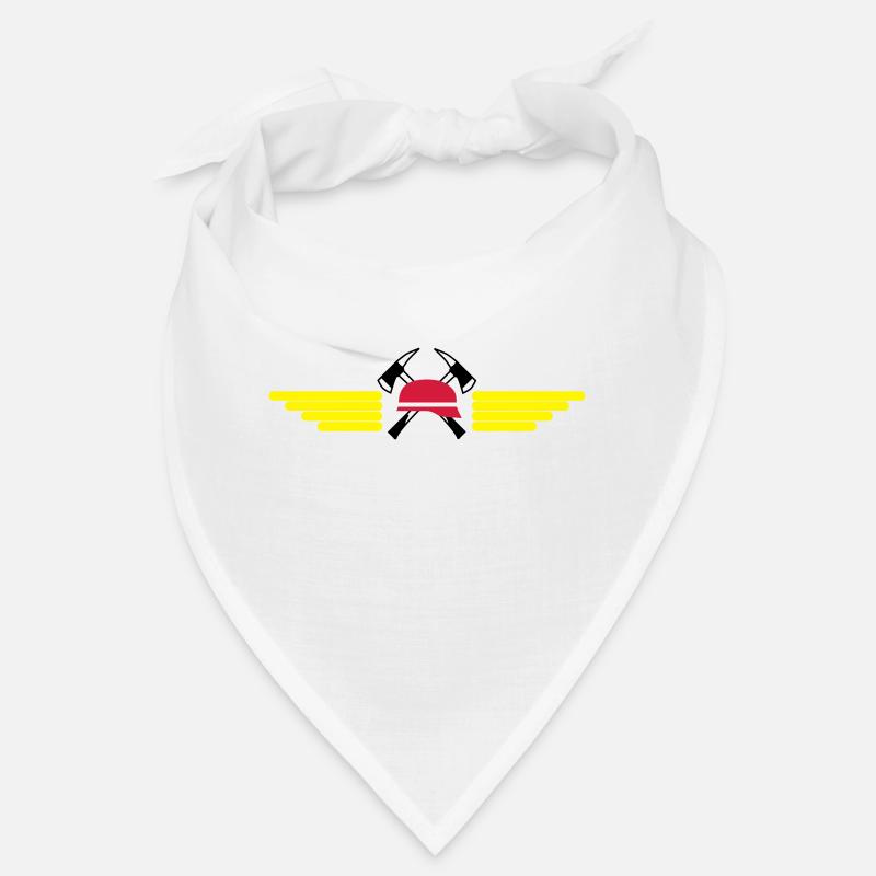 Fire helmet, ax and Wings Bandana