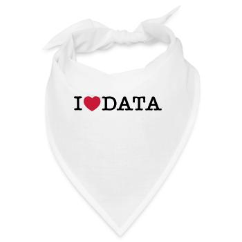 Daten I Love - Bandana - Weiß - Vorne