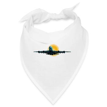 Größte Passagierflugzeug - Bandana - Weiß - Vorne