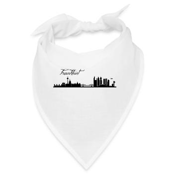 Frankfurter Skyline - Bandana - Weiß - Vorne