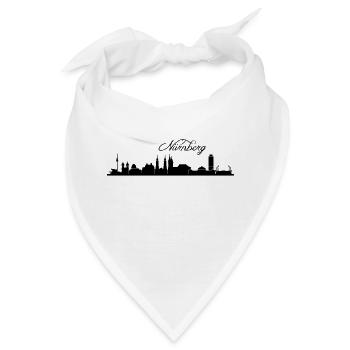 Nürnberger Skyline - Bandana - Weiß - Vorne