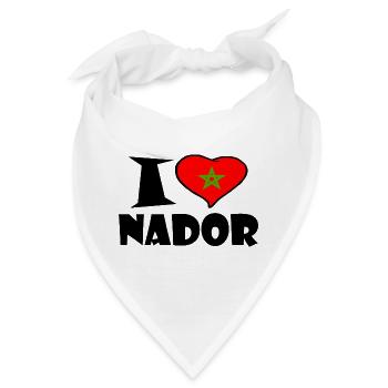 Nador - I love Nador - Ich Liebe Nador - Bandana - Weiß - Vorne