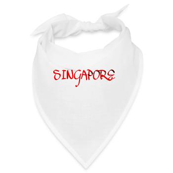 Singapur Stadtstaat Asien - Bandana - Weiß - Vorne