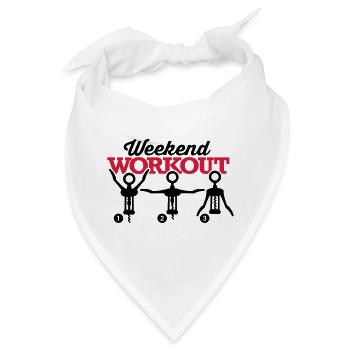 Weekend workout corkscrew - Bandana - Weiß - Vorne