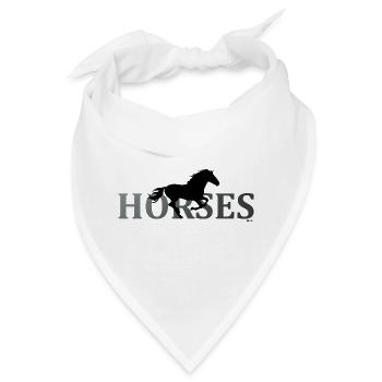 Pferd Pferde Reiten Reitsport Pony Western Stall - Bandana - Weiß - Vorne