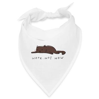 Katzensprüche Katze Nope. Not now - Bandana - Weiß - Vorne