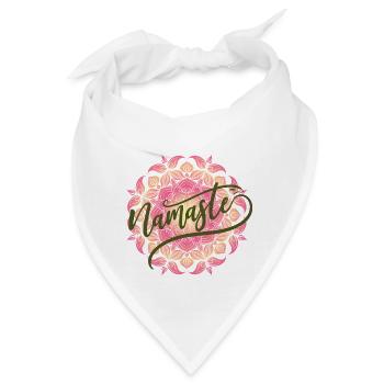 Namaste Flower Mandala - Yoga - Bandana - Weiß - Vorne
