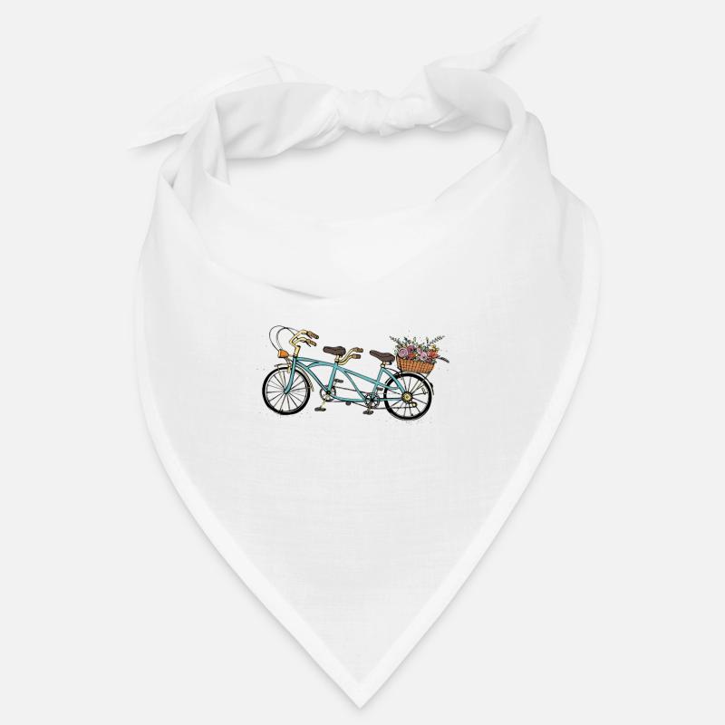 Tandem de fleurs - Bandana - blanc