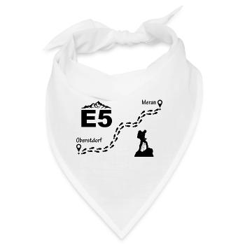 E5 Alpenüberquerung - Bandana - Weiß - Vorne
