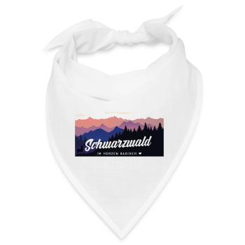 Schwarzwald - im Herzen Badisch - Bandana - Weiß - Vorne