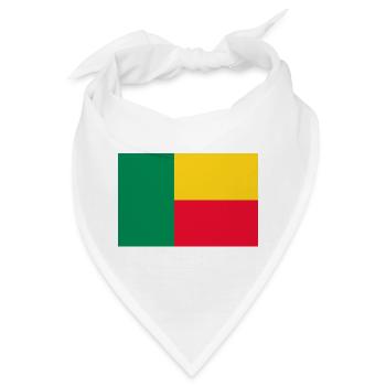 Aufkleber-Flagge von Benin Aufkleber Fahne Benin - Bandana - Weiß - Vorne