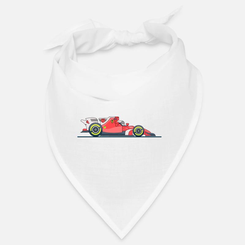 Course de voitures de course - Bandana - blanc