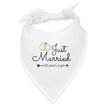 10. Hochzeitstag - Bandana - Weiß - Vorne
