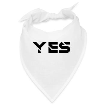 YES yes ja - Bandana - Weiß - Vorne