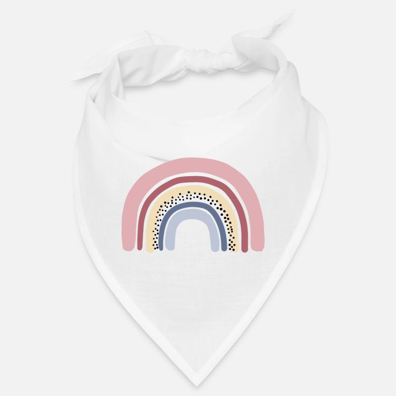 Regenbogen pastel - Bandana - Weiß