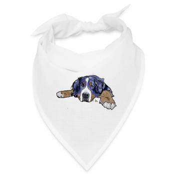 Berner Sennenhund - Bandana - Weiß - Vorne
