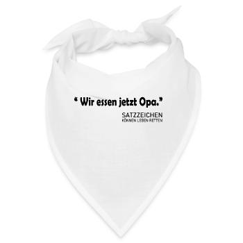 Fun Spaß Lustige - Bandana - Weiß - Vorne