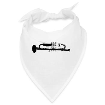 Trompete - Bandana - Weiß - Vorne