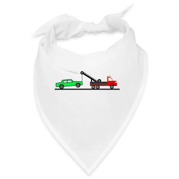 Abschleppwagen - Bandana - Weiß - Vorne