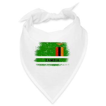 Sambia Flagge - Bandana - Weiß - Vorne