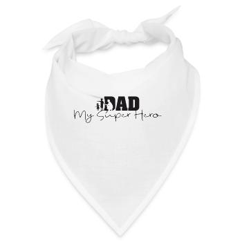 Papa, mein Superheld. Papa, mein Superheld - Bandana - Weiß - Vorne