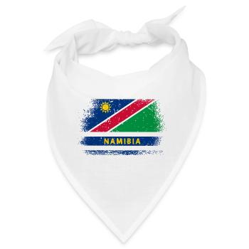 Namibia Flaggen Design - Bandana - Weiß - Vorne