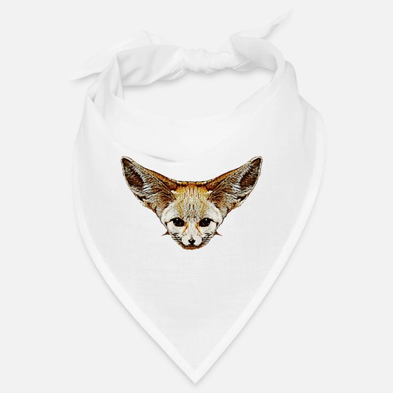 fuchskleidung mädchen, Wüstenfuchs gesicht - Bandana - Weiß
