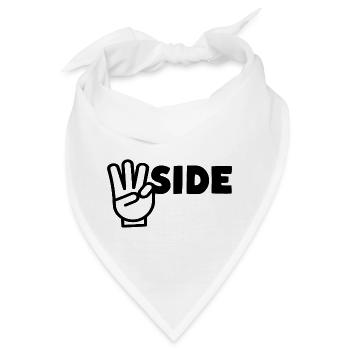 Westside W Fingerzeichen - Bandana - Weiß - Vorne