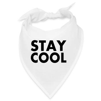 Stay cool - Bandana - Weiß - Vorne