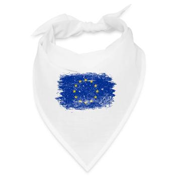 Pinselstrich EU-Kreisflagge - Bandana - Weiß - Vorne