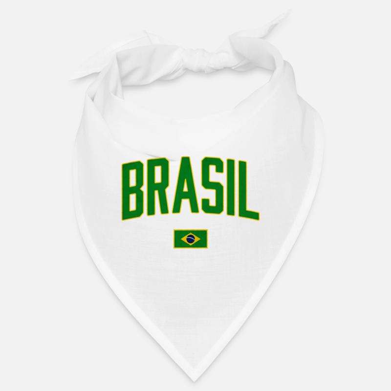 Conception du Brésil avec drapeau national Bandana