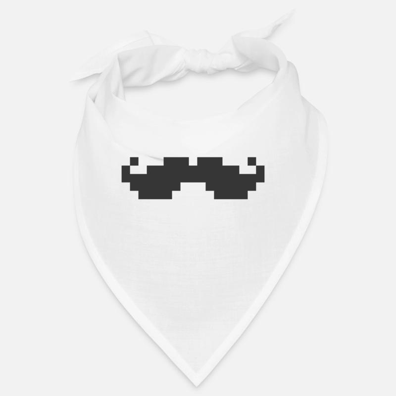 8bit pixel moustache Bandana