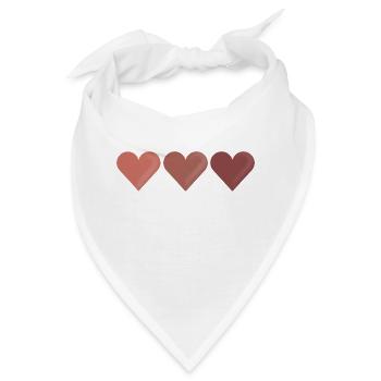 Herz - Bandana - Weiß - Vorne