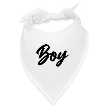 Boy - Schriftzug - Bandana - Weiß - Vorne