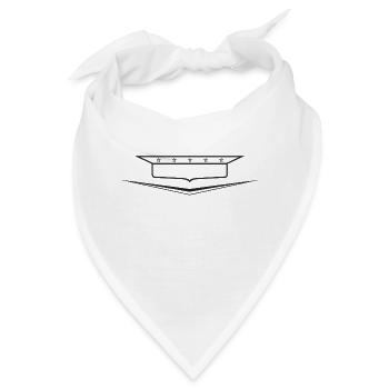 Classic Car Emblem Rahmen leer, selber gestalten - Bandana - Weiß - Vorne