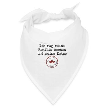 Satzzeichen retten Leben - ich mag meine Familie - Bandana - Weiß - Vorne