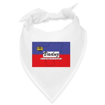 Vaduz - Hauptstadt mit GPS & Flagge - Bandana - Weiß - Vorne