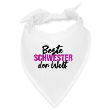 Beste Schwester der Welt Schwester - Bandana - Weiß - Vorne