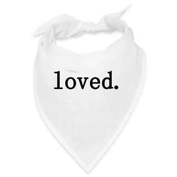 loved. - Bandana - Weiß - Vorne