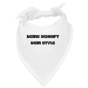 Deine Schrift, dein Style - Bandana - Weiß - Vorne
